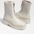 thumbnail image 5 of Sam Edelman Winniford Ivory Leather Lug Sole Sock Fitted Moto Chelsea Ankle Boot (Ivory, 7.5), 5 of 7