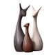 thumbnail image 2 of Adornos de cerámica, obras de arte, estatuas de ciervos, figuras de animales, porcelana coleccionable tres ciervos, 2 of 9