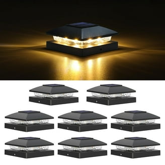 EXCARK 4x4 Solar Post Cap Lights, Fence Deck Post Lights Outdoor Solar