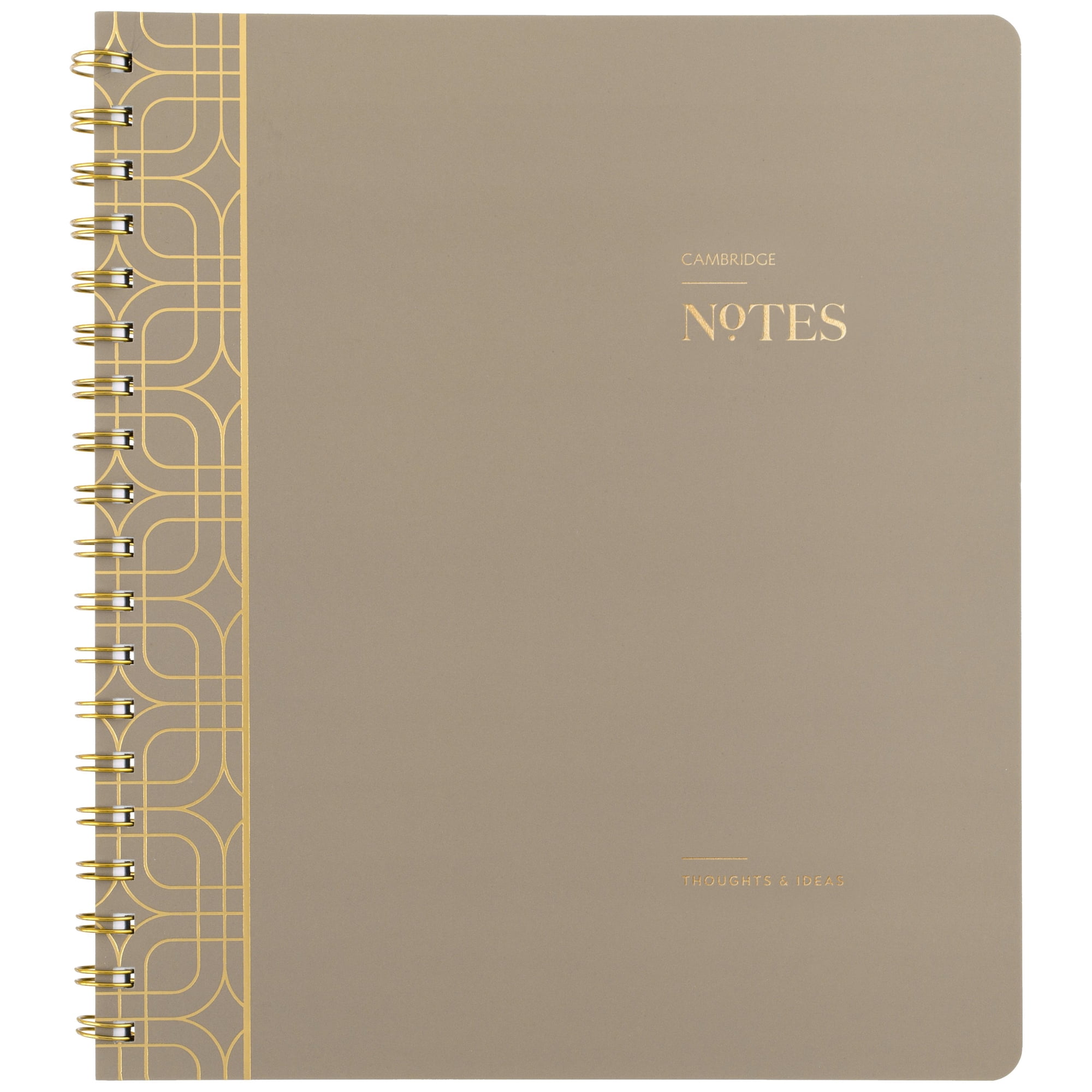 Cambridge Workstyle Notebook, 8" x 10", Timeless Taupe, Medium, Spiral, 80 Sheets