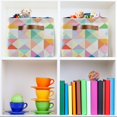 thumbnail image 6 of Yayeee Canvas Storage Basket with Handles for Shelves Fabric Bins Closet Organizer, Abstract Geometric, 6 of 8