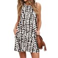thumbnail image 1 of Qiopertar Robe d'Été Décontractée Sans Manches à Col Rond Imprimée pour Femmes, Robe Ample en Solde, Livraison Gratuite à Moins de 5$, jusqu'à 90 % de Réduction, 1 of 6