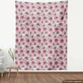 thumbnail image 4 of Ambesonne Summer Fabric by the Yard Upholstery, Outline Peony Flowers Art, 10 Yards, Pastel Pink and Dark Grey, 4 of 5