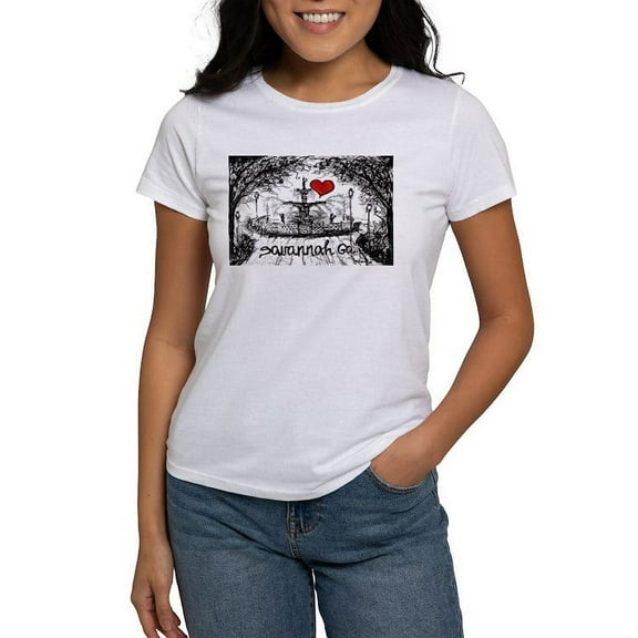 CafePress - I Love Savannah Ga T Shirt - Women's Classic T-Shirt