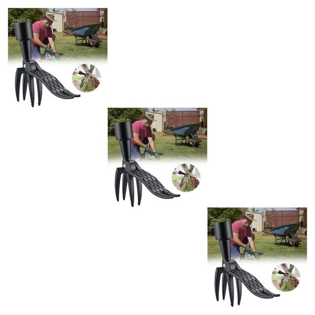 sweethay Weeder Stand Up Puller Tool Claw Lawn Root Remover con Pedal Protege tu pala trasera para eliminar las malas hierbas Weeders Negro 3Conjunto