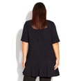 thumbnail image 2 of Avenue Women's Plus Size Swing Panel Tunic Top Short Sleeve V-Neckline, Female, 2 of 4