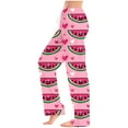 thumbnail image 5 of JGGSPWM Womens Cute Love Print Pajama Pants Drawstring Elastic Waist Jogger Sweatpants Loose Casual Comfortable Trousers Pink XXXL, 5 of 6