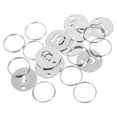 thumbnail image 3 of Shisuyan 10pcs Number Key Tags Stainless Steel Numbered Tags Number Id Tags Round Metal Key Tags With Rings Coat Check Tags Identifiers Key Label For House Lockers Dormitory Keys, 3 of 9