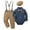 C-Coffee149, variant on DHFJKG Baby Boys Clothes Set Dress Suit Gentleman Outfit Striped Bow Tie Turndown Collar Shirts Bodysuits And Detachable Suspenders Pants With Beret Hat Performance Formal 3 Piece Cozy Outfit