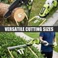 thumbnail image 3 of HOTREE 21V Cordless Pole Hedge Trimmer, 3-in-1 with 6 in Pole Saw & Branch Saw Attachment, 2.0Ah Battery & Charger, 16 ft Reach, 3 of 8