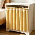 thumbnail image 6 of Feledorashia Cabinet Curtain, Short Cupboard Cover, Decorative Privacy Panel for Open Shelving Kitchen Cabinet Utility Nook and Storage Area, Soft Fabric Panel with Gathered Top Edge and Hooks, 6 of 7