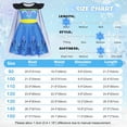 thumbnail image 5 of Benylion Girls Princess Dress Costume Blue With Cape Halloween Birthday Party Cosplay Outfit 7-8T, 5 of 6
