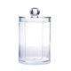 thumbnail image 1 of Contenedores de almacenamiento para baño, frascos de boticario de plástico transparente con tapas para organizar bolas de algodón, hisopos de algodón y almohadillas redondas de alg, 1 of 5
