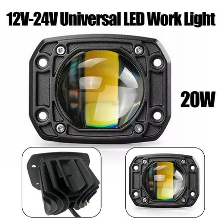 

20W 12V 24V Flush Mount LED Pods Work Light Bar Offroad Spotlight For Truck