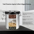 thumbnail image 4 of Oumilen Coffee Canister, Large 22 oz. Stainless Steel Airtight, Silver, 4 of 7