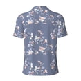 thumbnail image 4 of Rocae Watercolor Flowers Butterfly for Men's Short Sleeve Polo Shirt, Quick Drying Performance Moisture Wicking Sports Men's Golf Shirt Medium, 4 of 9