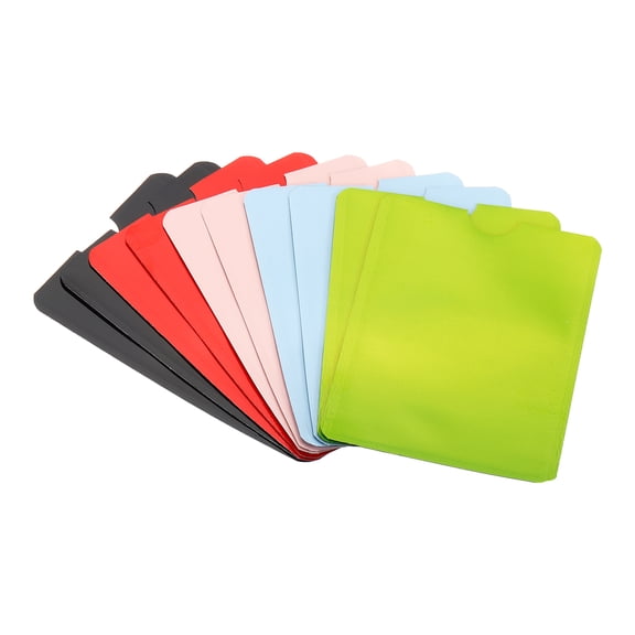 Uxcell RFID Blocking Sleeves Identity Theft Prevention Credit Card Secure Protector Holder Sleeves 5 Color 20Pack