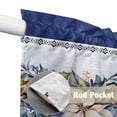 thumbnail image 4 of Navy Blue Christmas Swag Curtains for Kitchen/Bedroom/Living Room, Poinsettia Xmas Ball Berry Winter Scalloped Curtains 63 Inch Long, Window Swag Topper Curtains Valances 2 Panels Set 36"x63", 4 of 8