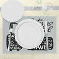 thumbnail image 3 of Ambesonne Adventure Place Mats Set of 4, Pack the Bags Travel, Standard Size, Black White, 3 of 6