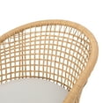 thumbnail image 3 of Noble House Arias Outdoor Faux Wicker/Cast Iron Club Chair in Brown (Set of 2), 3 of 9