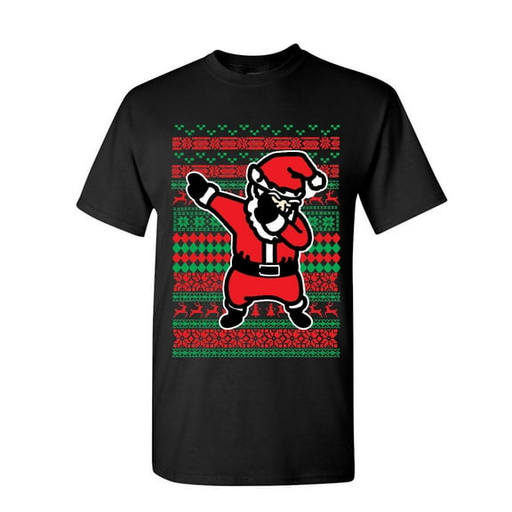 Tee Hunt Santa Dab Dancing Ugly Sweater T-Shirt Christmas Xmas Ho Ho Ho Mens Shirt