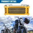 thumbnail image 2 of Unique Bargains Gold Tone M10 Interface Engine Oil Cooler Radiator Universal for Dirt Bike Monkey Bike 50CC-160CC Engine, 2 of 6