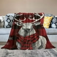 thumbnail image 2 of BCIIG Reindeer Warm Lightweight Blanket Soft Fleece Blankets All Seasons Throw Blanket for Living Room Sofa Decor Gifts for Christmas 60x80in, 2 of 6