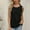 Black, variant on Summer Tops For Women Sevevn Ladies' Summer Solid Color Round Neck Camisole Sleeveless With Pleats On The Chest Dressy Tank Tops For Women