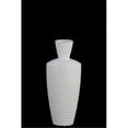 thumbnail image 1 of Urban Trends Collection 14903 Ceramic Round Vase with Trumpet Neck, White - Small, 1 of 1