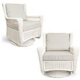 thumbnail image 4 of Patio Swivel Rocking Outdoor Wicker Swivel Glider Rocker Ratten Furniture with Cushion, 4 of 7