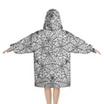 thumbnail image 2 of Halloween Spider Web Pattern Blanket Hoodies for Kids 6-13YR Oversize Wearable Blanket Hoodies for Boys Girls Teens, 2 of 7