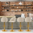 thumbnail image 7 of LEEJAY Linen Swivel Counter Height Bar Stools Set of 2,Adjustable Kitchen Island Stool with Gold Base,Beige, 7 of 7