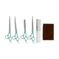 thumbnail image 2 of Ciseaux de Coupe de Cheveux, Ensemble de Ciseaux de Coupe de Cheveux pour Animaux Réglables Professionnels en Acier Inoxydable avec Sac de Rangement pour Coupe de Cheveux Or, Vert, 2 of 8