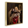 thumbnail image 4 of Deputy Purrkins Cat Sheriff Gold Framed Floater Canvas Wall Art, design by Lucia Heffernan, 4 of 10