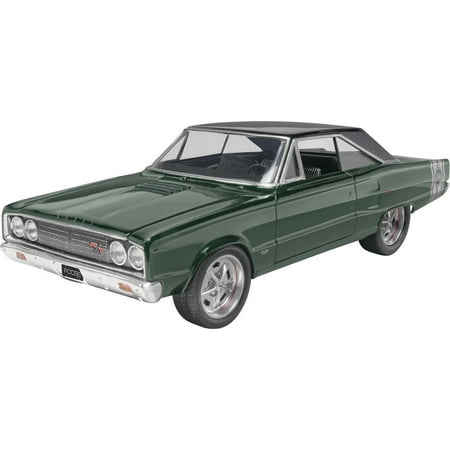 '67 Dodge Coronet Plastic Model Kit, Molded in white and clear with chrome plated parts and soft black tires By Revell Ship from