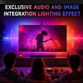 thumbnail image 2 of UDH LED Lights for TV with Screen Sync 3 way Sensor, 14.76Ft Cuttable Rgb SLED Strip for 55-65 inch TVs and PC Monitors, App Control,Color Changing Ambient Light for Gaming,Music,Movies, 2 of 11