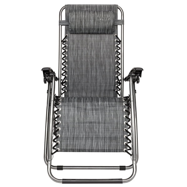 Set of 2 Zero Cravity Lounge Chairs,Outdoor Patio Folding Recliners for Pool Beach with Pillow and Cup Holder