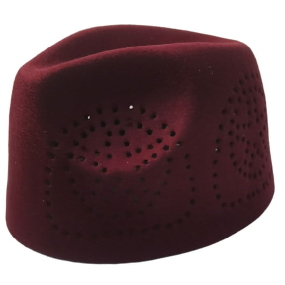 BIBABLYKE Elegant Men Prayer Caps Embroidery Hollowed Taqiyah Kufi Hat For Various Religious Activity Gathering And Everyday Wear