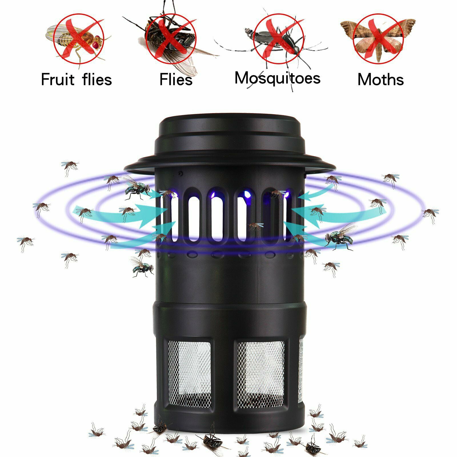 Indoor LED Electric Mosquito Fly Insect Bug US！# Lamp Night Killer Zapper Trap 