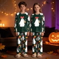 thumbnail image 6 of Family Matching Halloween Pajamas Set Cute Ghost Print Long-Sleeved Tops Trousers Sleepwear Outfits Holiday Sleepwear PJs, 6 of 7