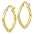 thumbnail image 2 of FB Jewels Leslie's 10K Yellow Gold Polished Square Hoop Earrings, 2 of 3