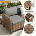 thumbnail image 5 of ELPOSUN Patio Furniture Sofa,All-Weather Patio Loveseat Outdoor Sofa,Outdoor Loveseat Sofa,Weather Resistant Wicker Loveseat with Deep Seat Cushion (ONLY Patio Loveseat Sofa)Grey, 5 of 6