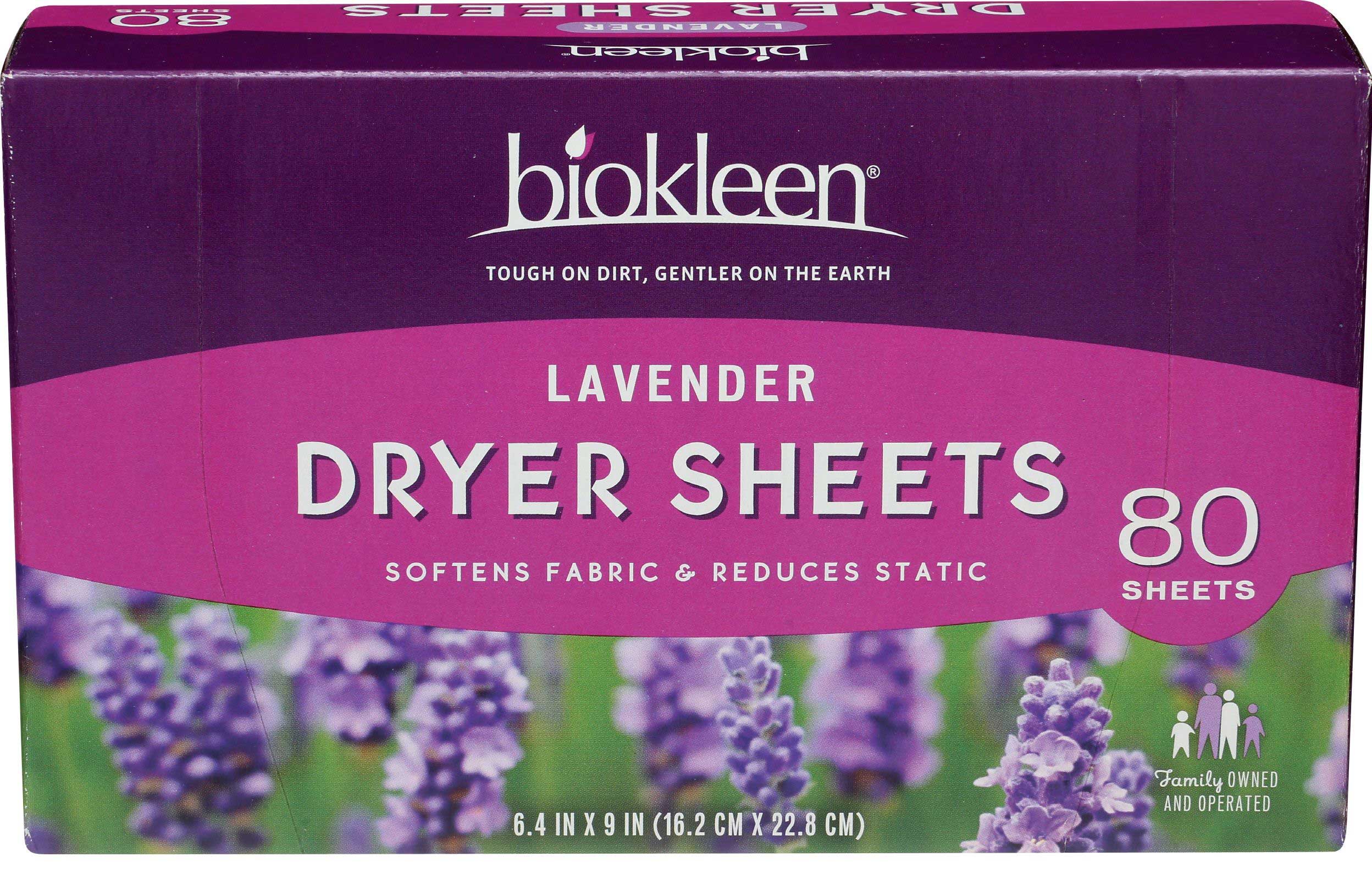 Biokleen Lavender Dryer Sheet 80 count per pack 6 packs per case