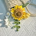 thumbnail image 3 of Handmade Crochet Sunflower Tulip Bouquet, Knitted Artificial Forever Flowers with Exquisite Wrap, Gift to Girlfriend Mom Women, Perfect for Valentines, Home Decor, Celebration, 3 of 5