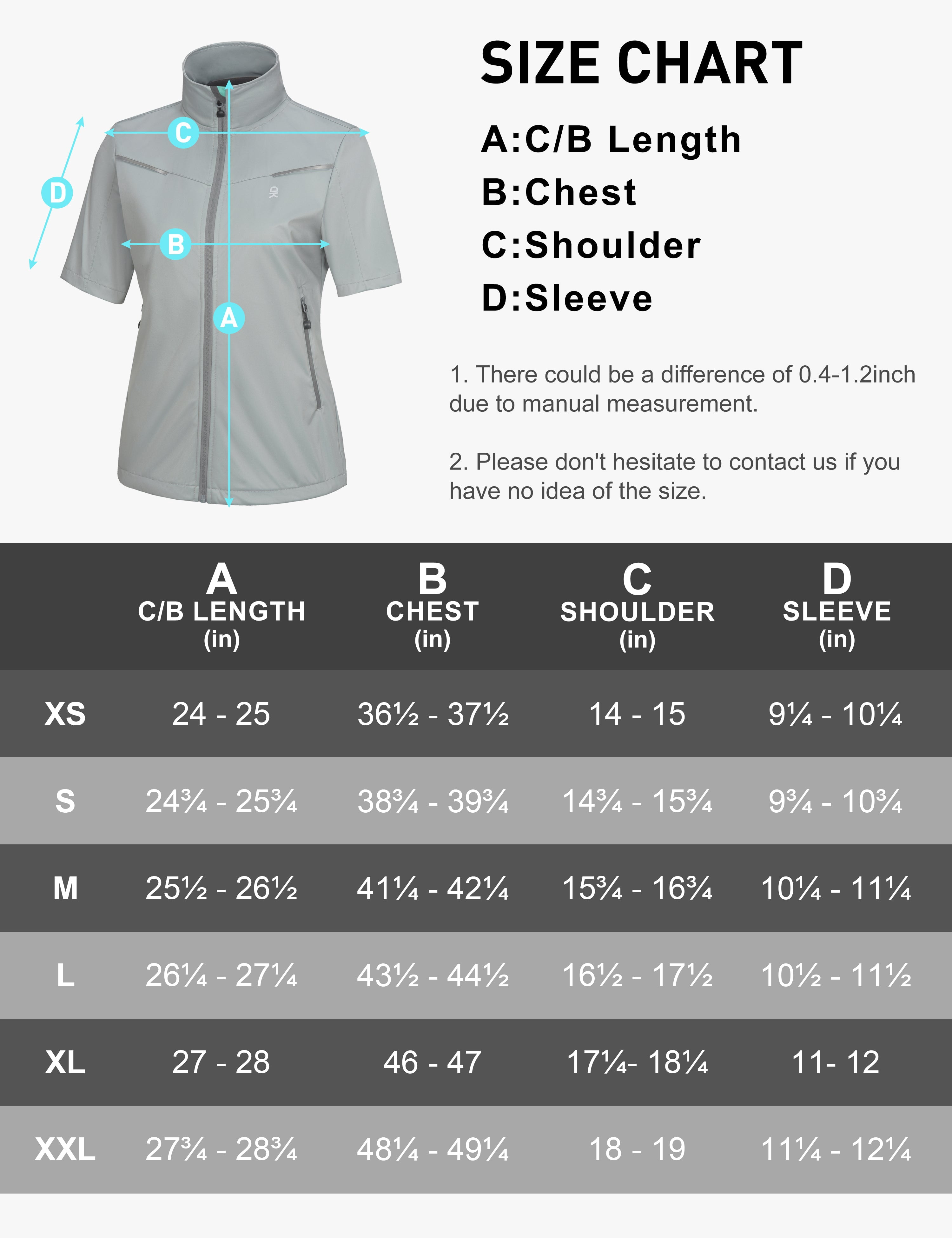 Little Donkey Andy Women's Short Sleeve Jacket Windproof Lightweight Vest for Golf Hiking Running Light Grey XXL
