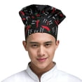 thumbnail image 1 of Professional Stretchy Adjustable Men Cap Kitchen Cook Baker Catering Chef Hat, 1 of 11