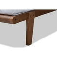 thumbnail image 4 of Baxton Studio Kaia Mid-Century Modern Walnut Brown Finished Wood Queen Size Platform Bed Frame, 4 of 7