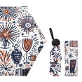 thumbnail image 2 of Celebration and Festivity Pattern Umbrellas for Sun Auto Open Close UV50+ Waterproof 5-Fold Compact Fiberglass Frame, 2 of 6
