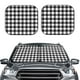 thumbnail image 2 of Balery Black White Plaid Parasol para parabrisas de coche de 2 piezas | Parasol plegable para parabrisas delantero de coche para la mayoría de sedanes-Medium, 2 of 6