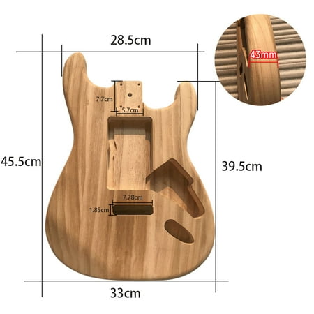 Moobody Polished Wood Type Electric Maple Guitar Barrel Body Unfinished Electric Guitar Barrel